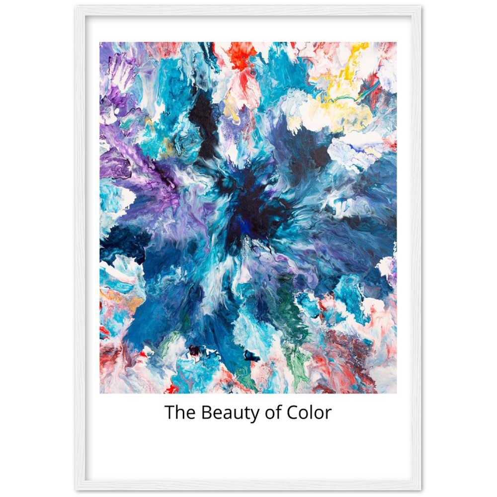 Maelstrom "Beauty of Color" Print Art on a Premium Matt Paper with Wooden Frame