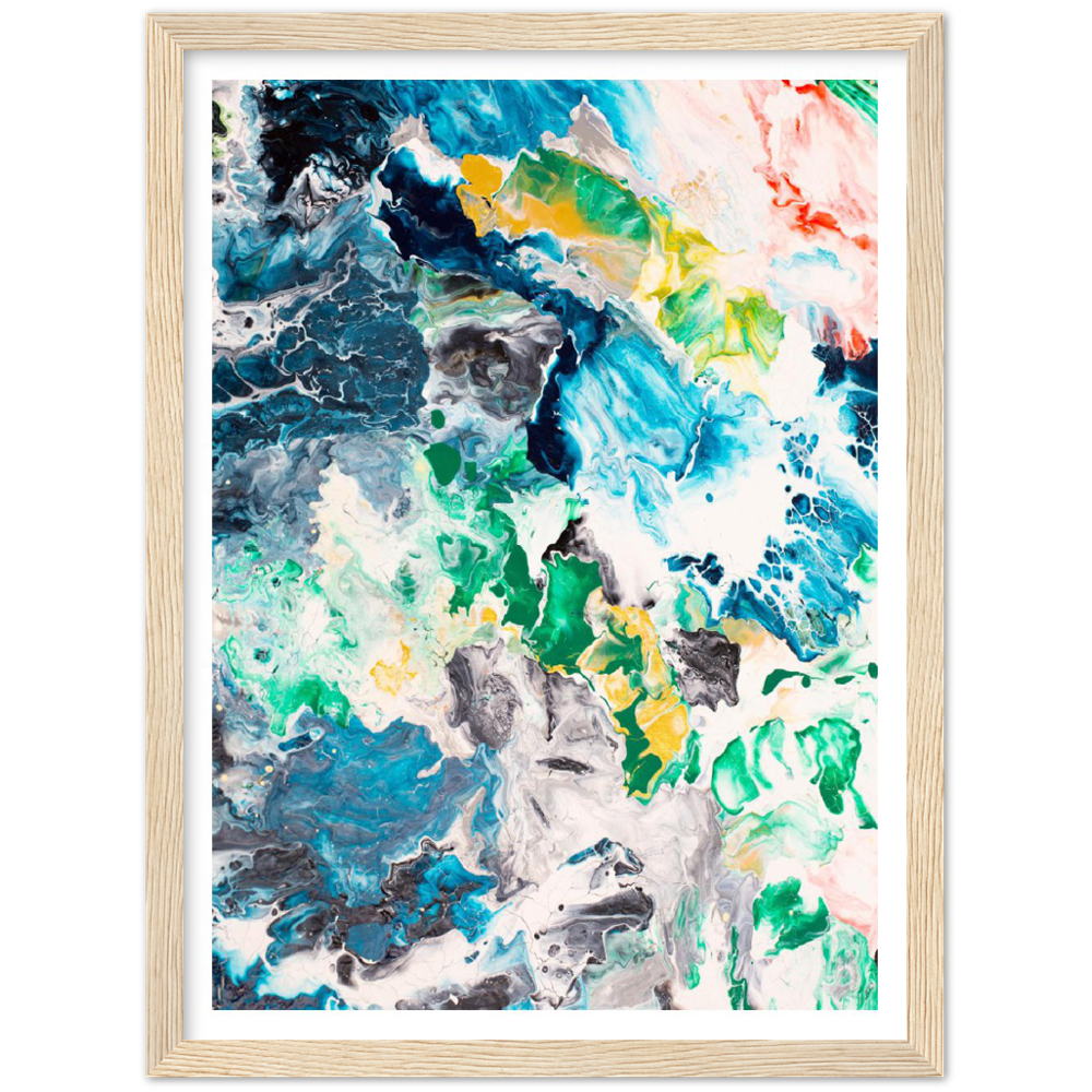 The Green Yard Art Print on Premium Matt Paper with Wooden Frame