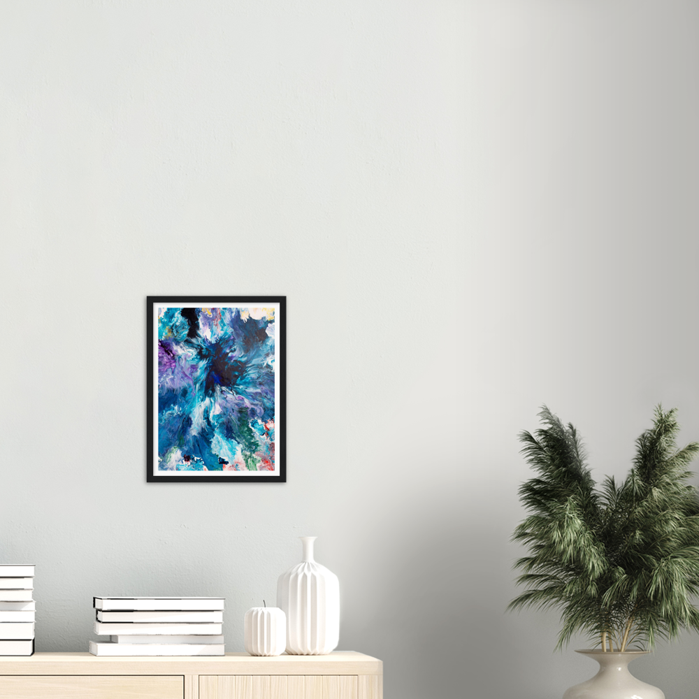 Maelstrom Print Art on Premium Matt Paper with Wooden Frame