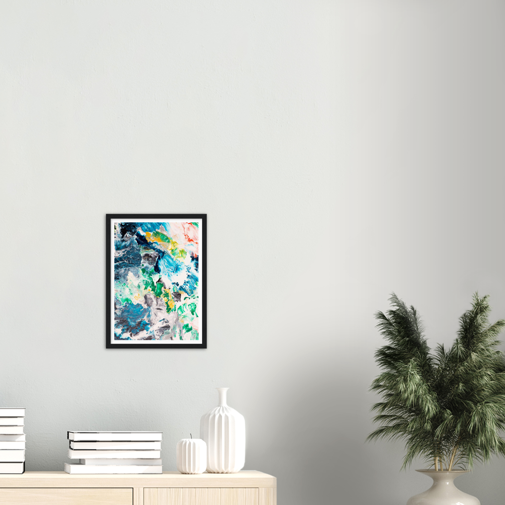 The Green Yard Art Print on Premium Matt Paper with Wooden Frame