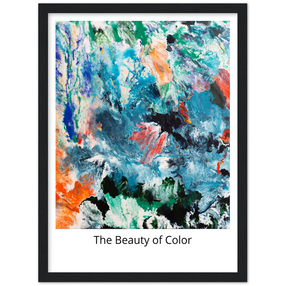 Foggy Day "Beauty of Color" Print Art on Premium Matt Paper with Wooden Frame