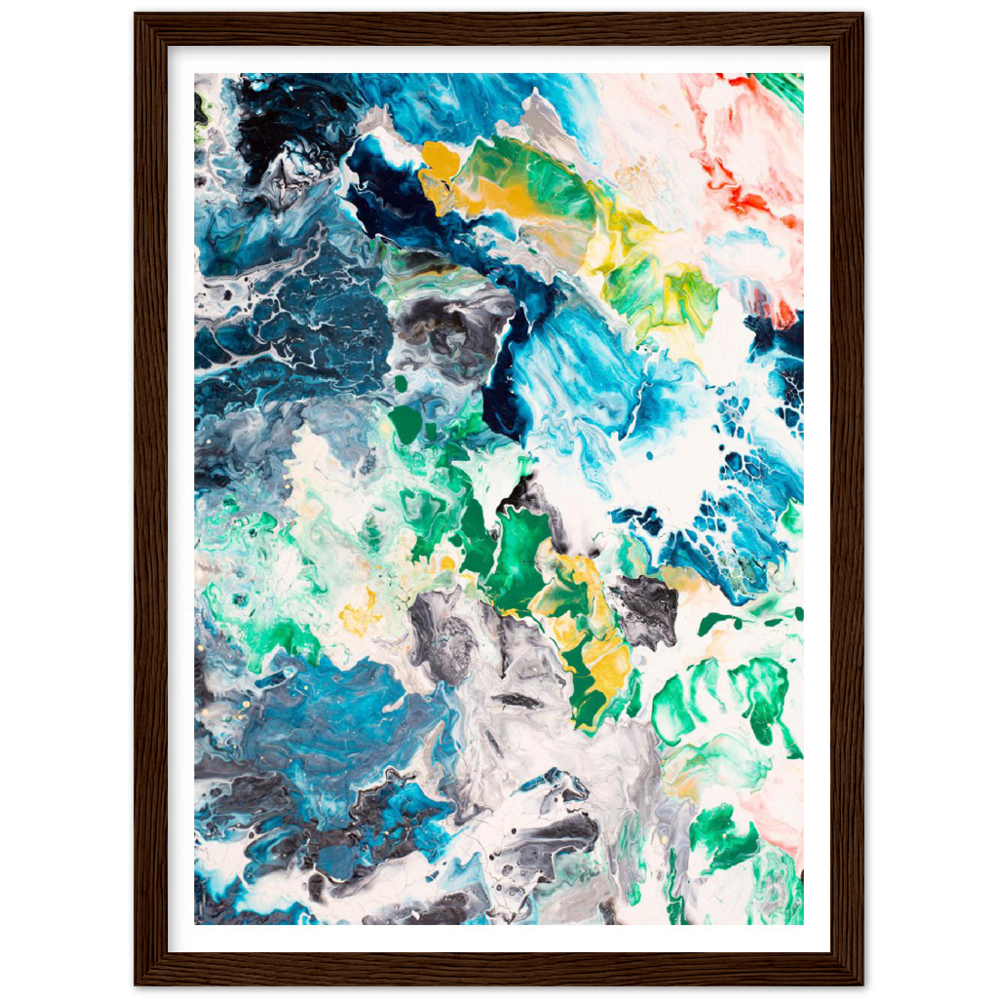 The Green Yard Art Print on Premium Matt Paper with Wooden Frame