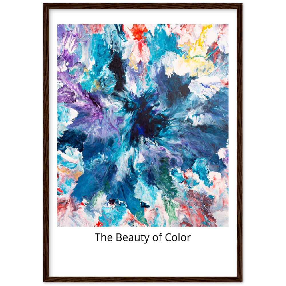 Maelstrom "Beauty of Color" Print Art on a Premium Matt Paper with Wooden Frame
