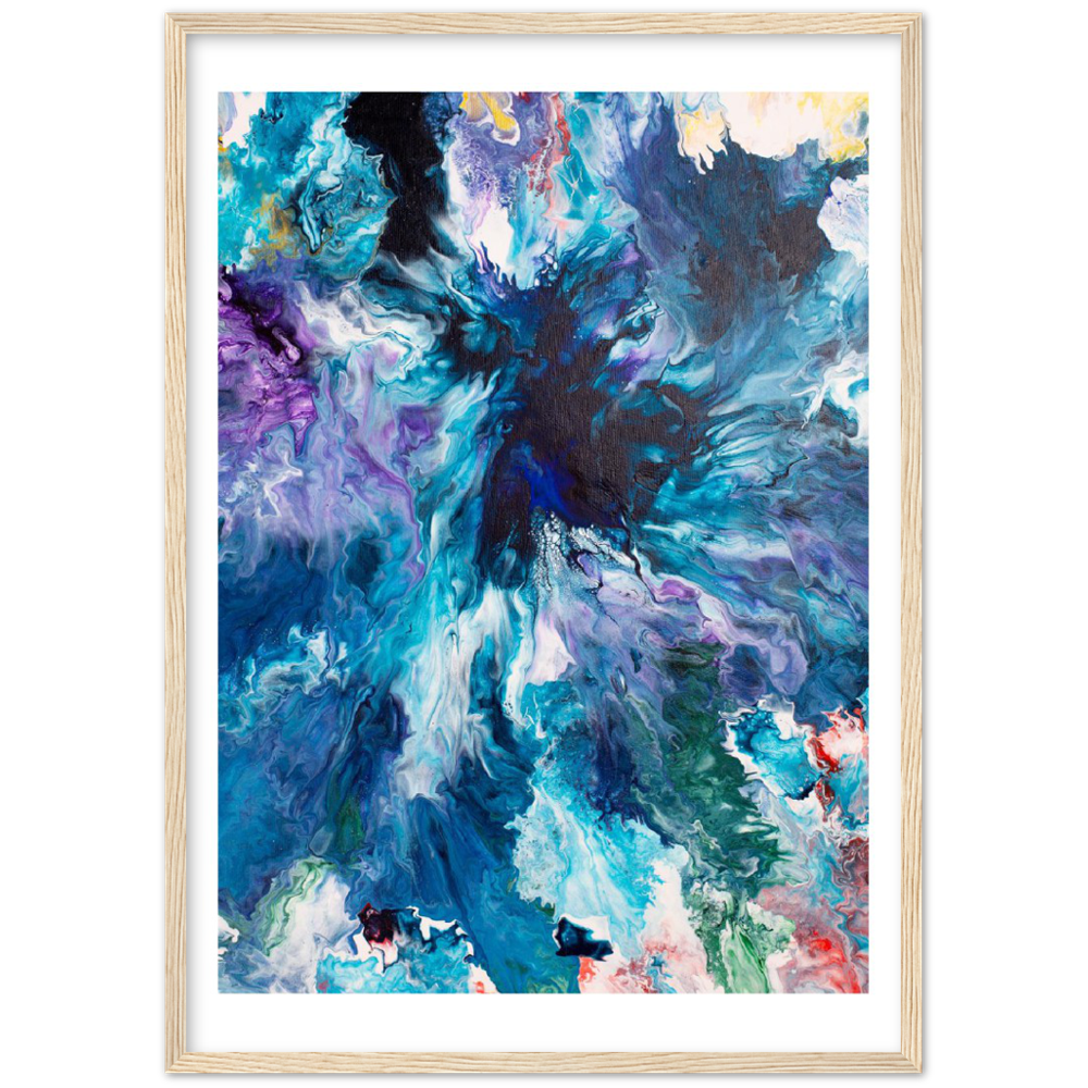 Maelstrom Print Art on Premium Matt Paper with Wooden Frame