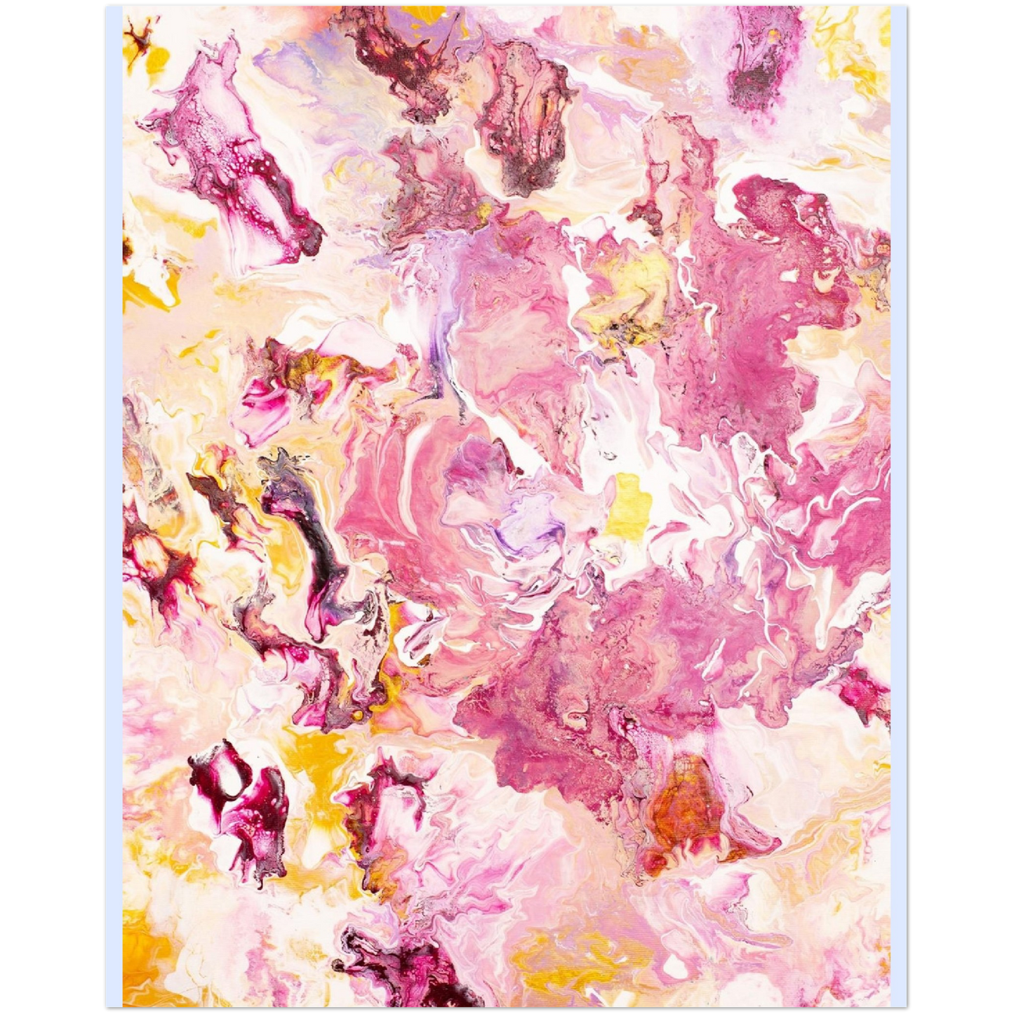 Pink Rose Print Art on Premium Matt Paper (without picture frame)