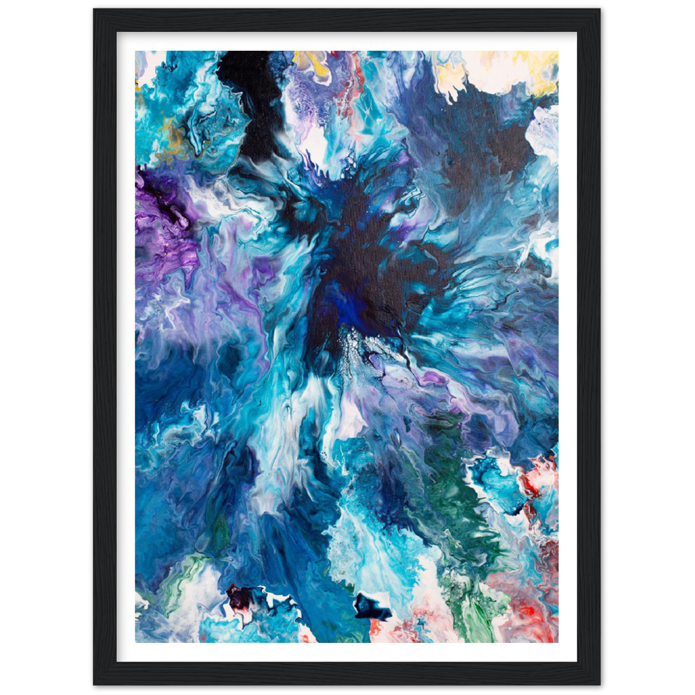 Maelstrom Print Art on Premium Matt Paper with Wooden Frame
