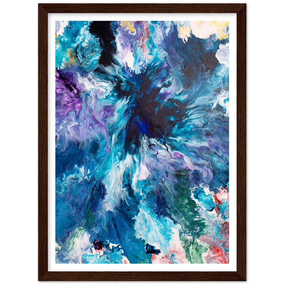 Maelstrom Print Art on Premium Matt Paper with Wooden Frame