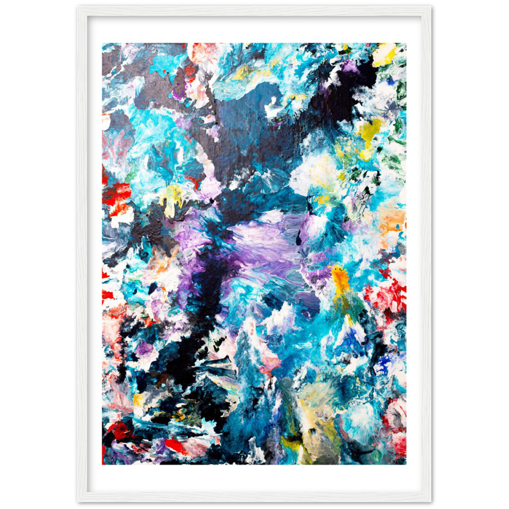 Black River Print Art on Premium Matt Paper with Wooden Frame