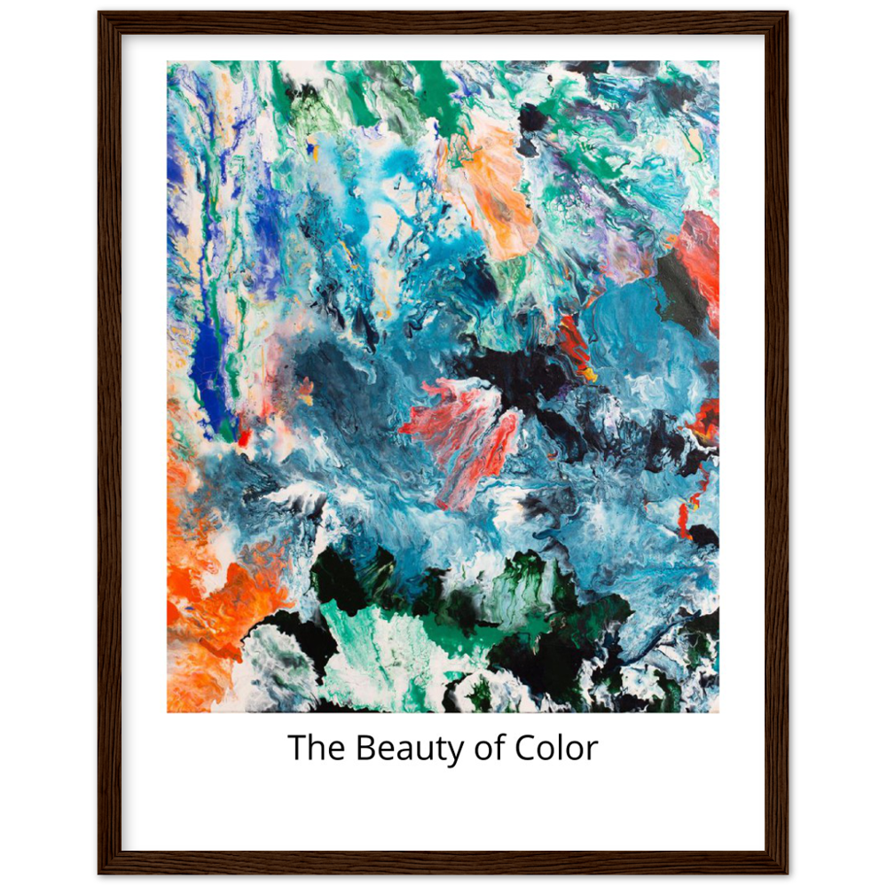 Foggy Day "Beauty of Color" Print Art on Premium Matt Paper with Wooden Frame