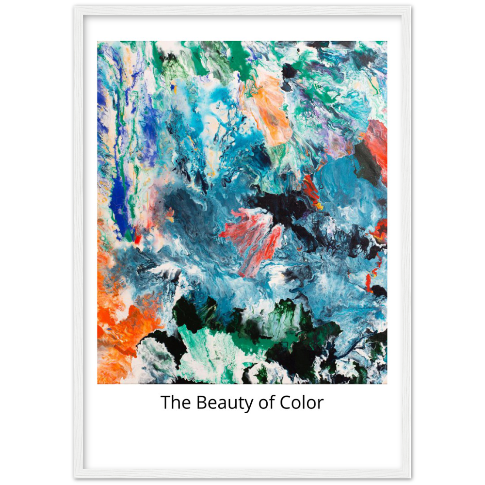 Foggy Day "Beauty of Color" Print Art on Premium Matt Paper with Wooden Frame