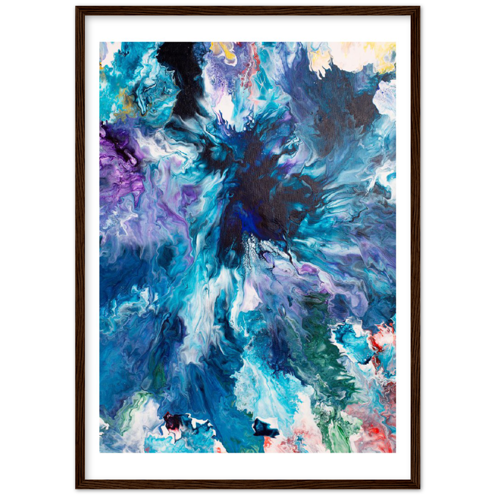 Maelstrom Print Art on Premium Matt Paper with Wooden Frame