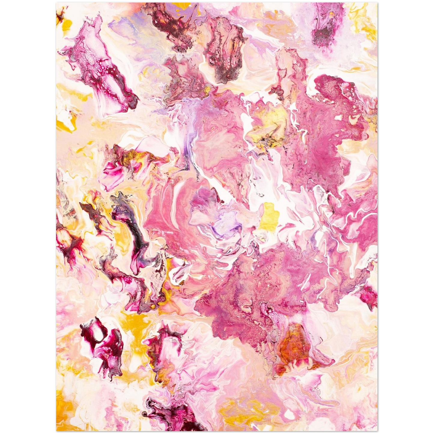 Pink Rose Print Art on Premium Matt Paper (without picture frame)