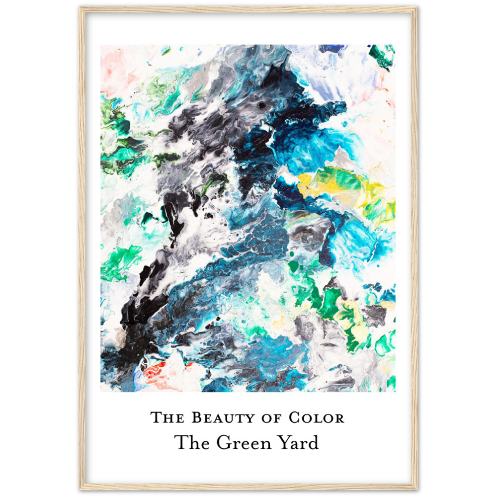 Black River "Beauty of Color" Print Art on Premium Matt Paper with Wooden Frame