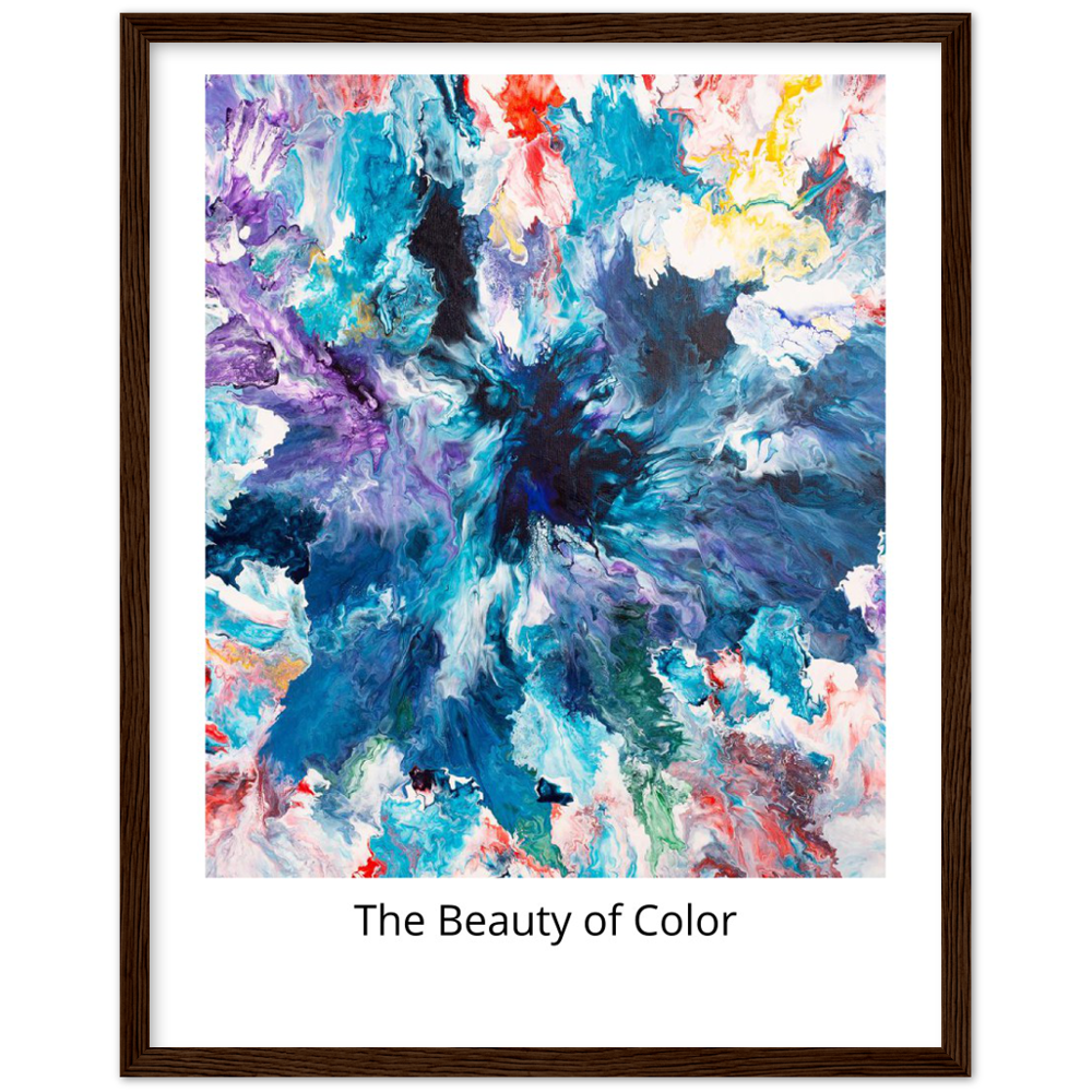Maelstrom "Beauty of Color" Print Art on a Premium Matt Paper with Wooden Frame
