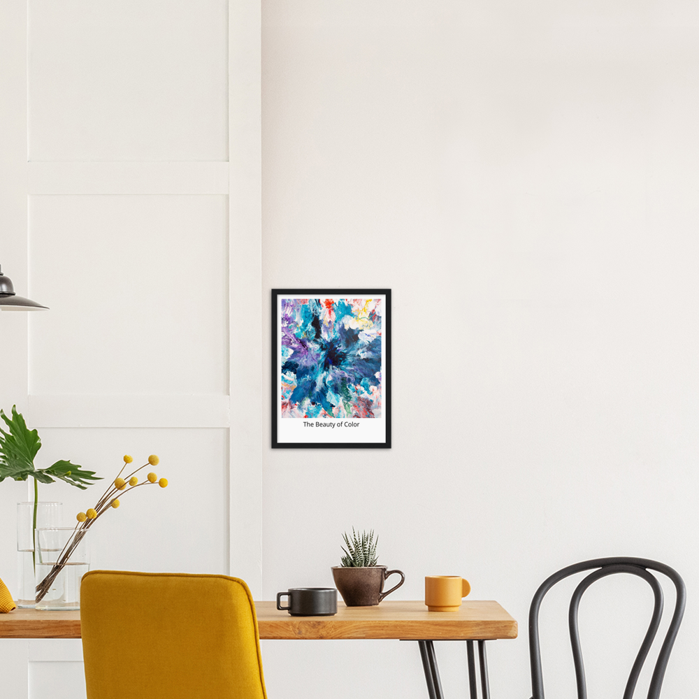 Maelstrom "Beauty of Color" Print Art on a Premium Matt Paper with Wooden Frame
