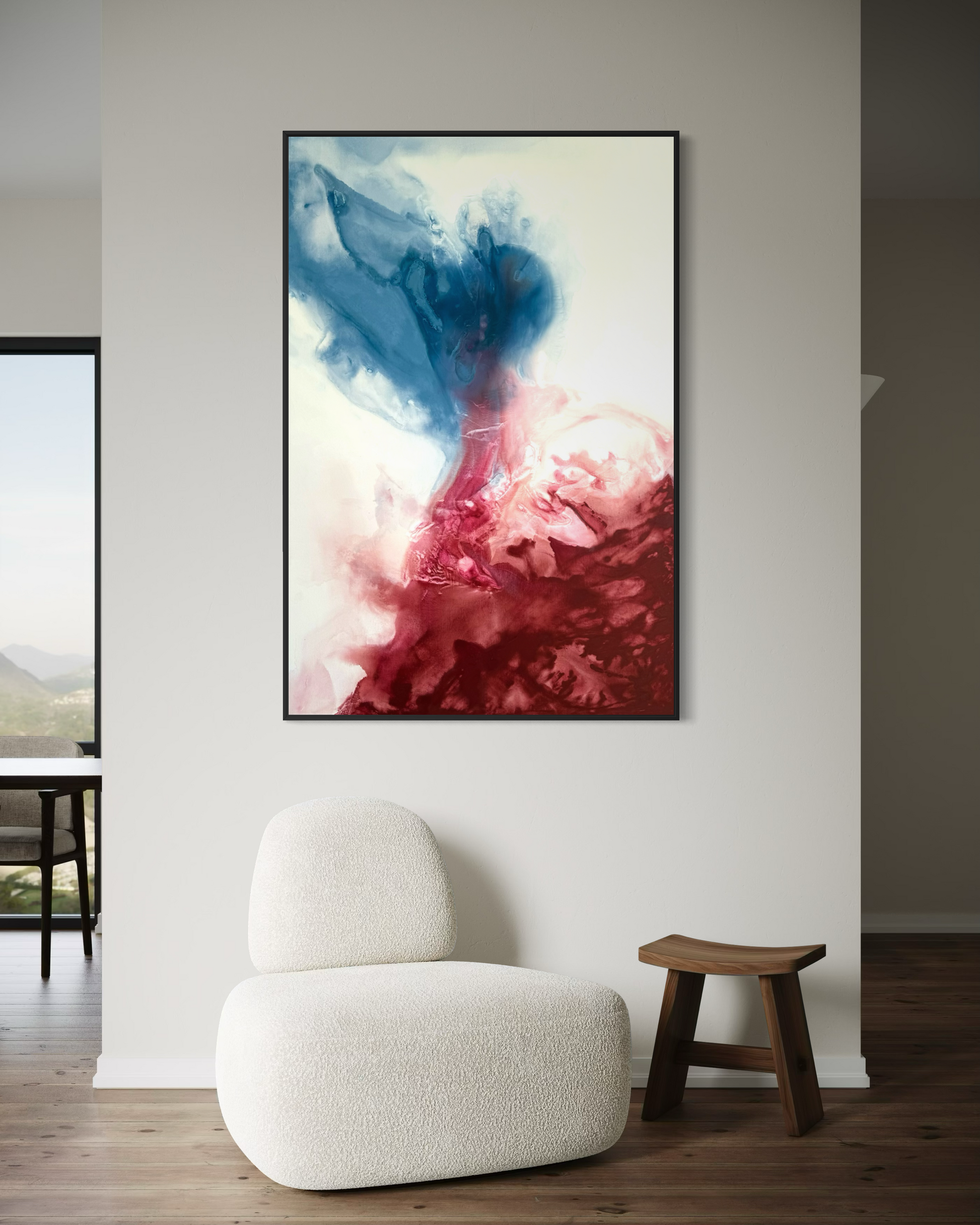 Deep Encounter – Abstraktes Acrylgemälde auf Leinwand, handgemalt von Merima Besic-Krüger
