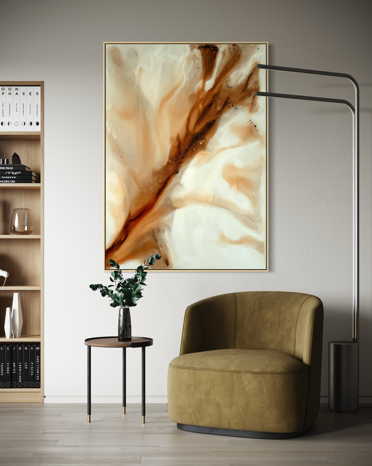 Slow Life – Abstraktes Acrylgemälde 140x100 cm als Wandkunst im Wohnzimmer, Merima Besic-Krüger