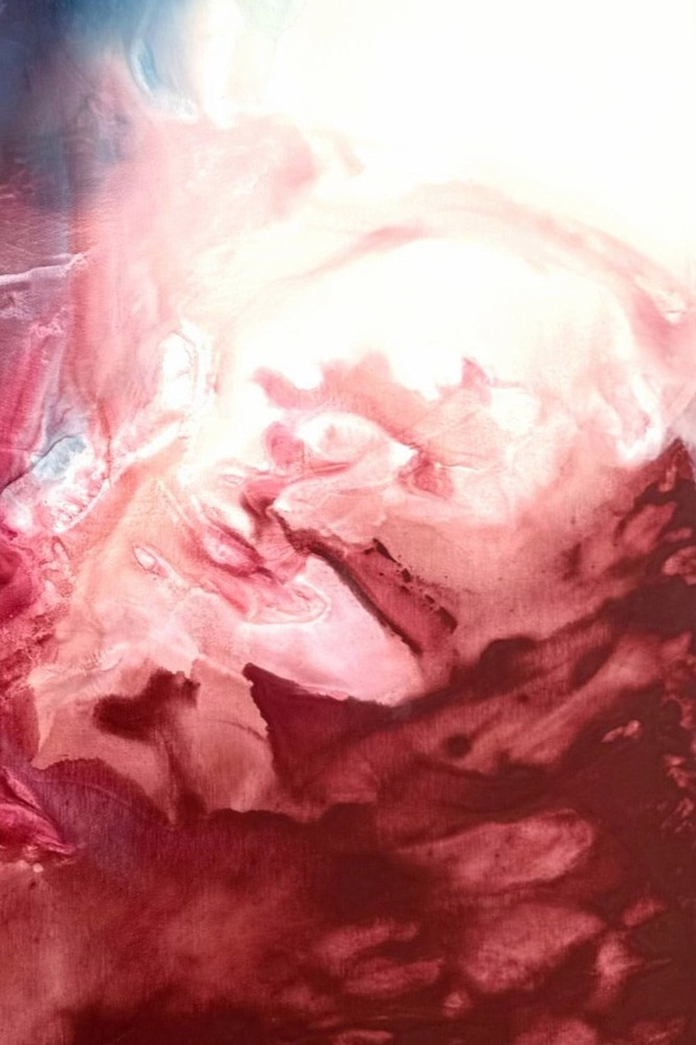 Deep Encounter – Detailaufnahme der Malstruktur, Acryl auf Leinwand
