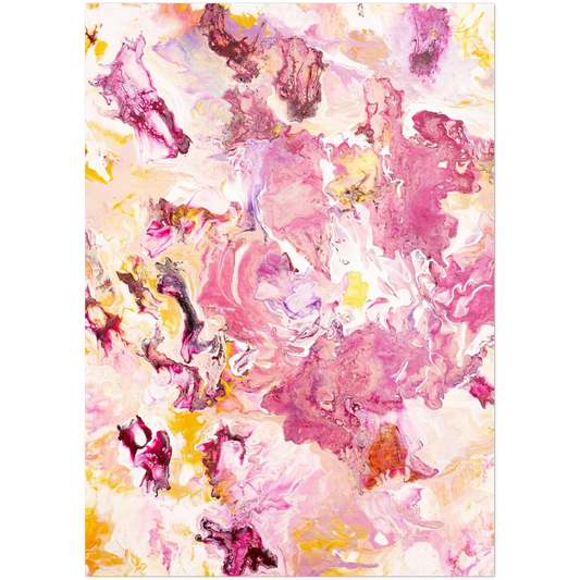 Pink Rose Print Art on Premium Matt Paper (without picture frame)