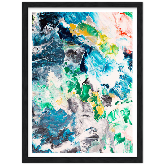 The Green Yard Art Print on Premium Matt Paper with Wooden Frame