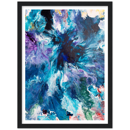 Maelstrom Print Art on Premium Matt Paper with Wooden Frame