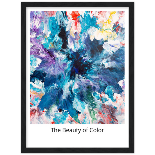 Maelstrom "Beauty of Color" Print Art on a Premium Matt Paper with Wooden Frame